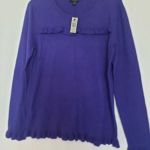 Talbot Purple Sweater With Ruffle Details